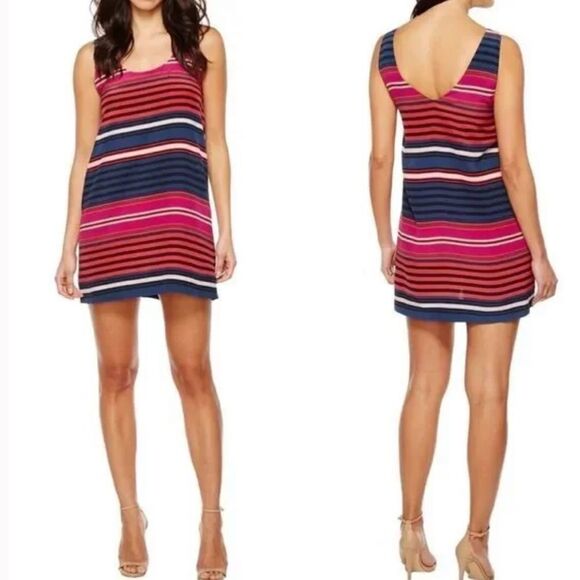 Joie Dawna Striped Silk Dress - Picture 1 of 7